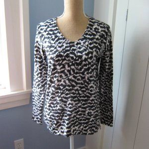 Sigrid Olsen Feather Print Sweater